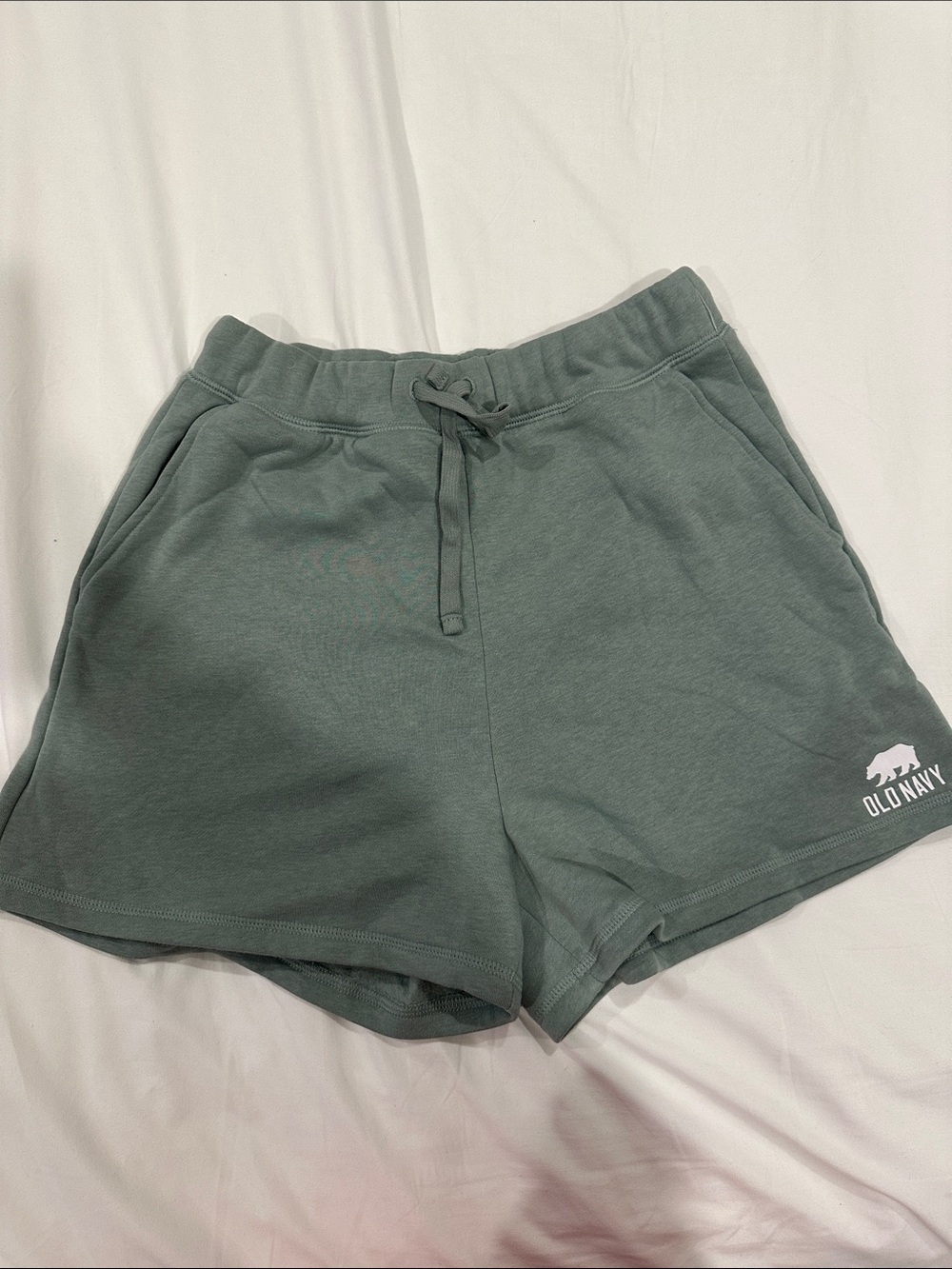 Old navy olive green sweat shorts small tall